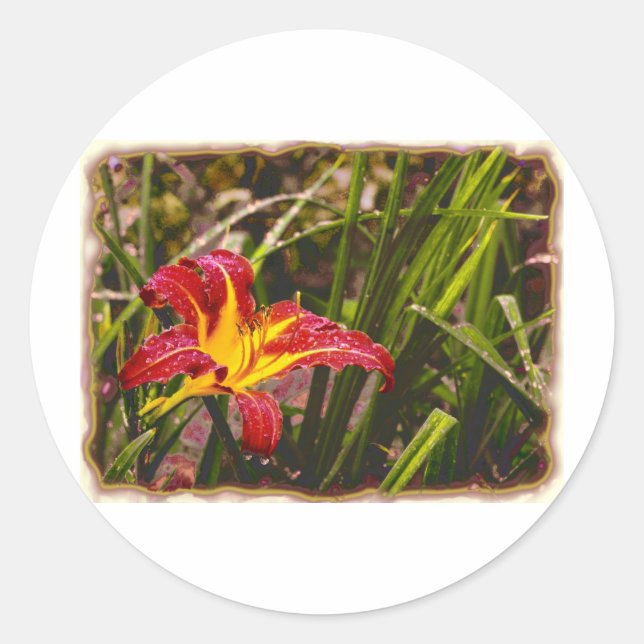 Yesterday Lily After The Rain Classic Round Sticker (Front)