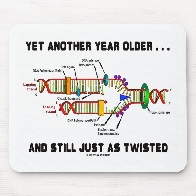 Yet Another Year Older Still Just As Twisted DNA Mouse Pad (Front)