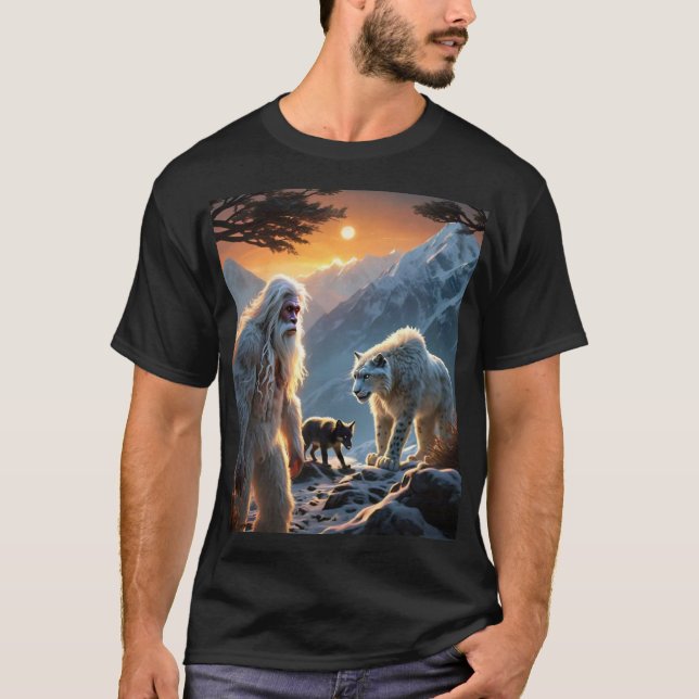 Yeti and The Snow Leopard T-Shirt (Front)