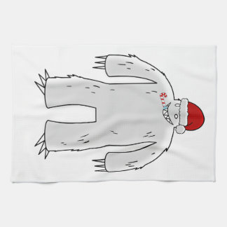 Yeti Claus Tea Towel