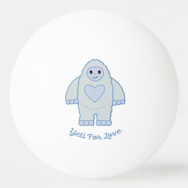 Yeti for Love Ping Pong Ball (Front)