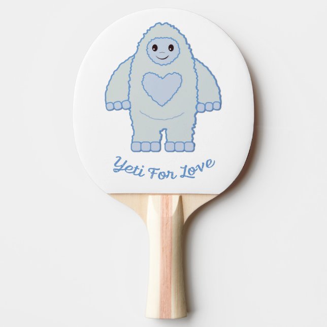 Yeti for Love Ping Pong Paddle (Front)
