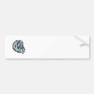 Yeti Head Mascot Bumper Sticker
