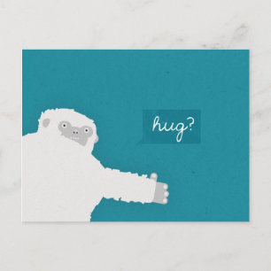 Yeti Hug Postcard