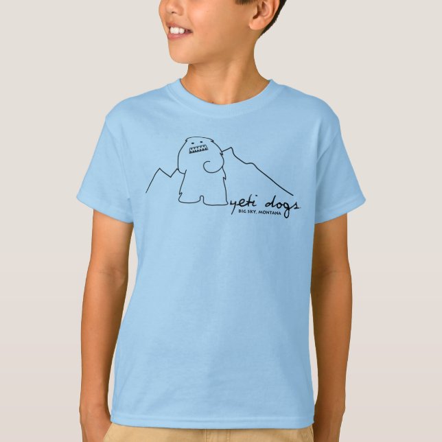 Yeti Lone Peak Kids T-shirt (Black Logo) (Front)