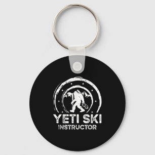 Yeti Ski Instructor Sasquatch For A Women Skier Fu Key Ring