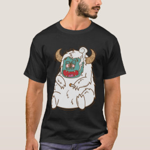 Yeti smoking Snowman Creature Footprints Pullover