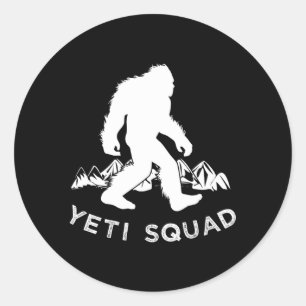 Yeti Squad Mountain Snow Classic Round Sticker