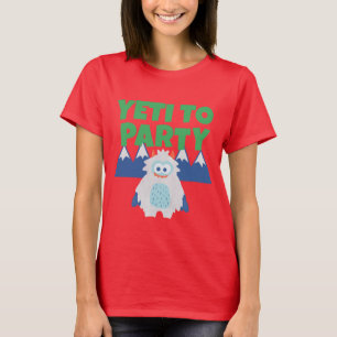 Yeti To Party Adult Christmas  T-Shirt
