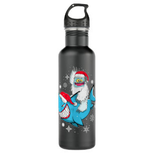Yeti To Party Shark Santa Hat Christmas Pajama Xma 710 Ml Water Bottle