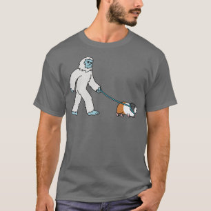 Yeti Walking Guinea Pig Cryptozoology Pet  T-Shirt