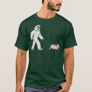 Yeti Walking Mini Pig Cryptozoology Pet Premium 57 T-Shirt