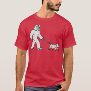Yeti Walking Mini Pig Cryptozoology Pet Premium  T-Shirt