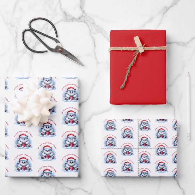 Yeti with Gift – Do Not Open	 Wrapping Paper Sheet (Front)