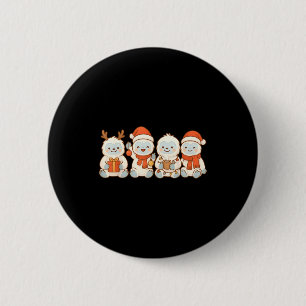 Yetis Kids Boys Girls Christmas Yetis 6 Cm Round Badge