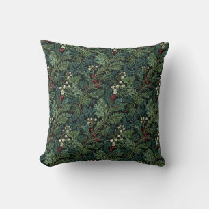 Yew Twigs and Mistletoe Throw Pillow
