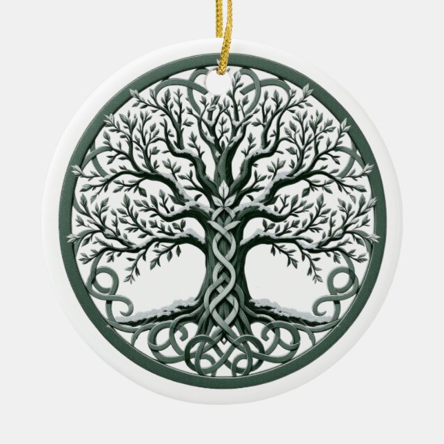 Yggdrasil Celtic Tree of Life Ornament (Front)