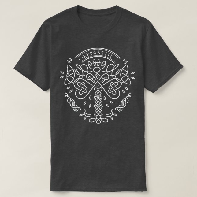 Yggdrasil the Celtic tree of life Viking Norse myt T-Shirt (Design Front)