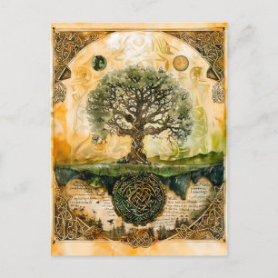 Yggdrasil the Norse Tree of Life Holiday Postcard