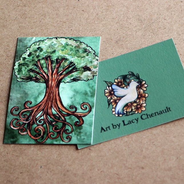 Yggdrasil Tree Norse Mythology Watercolor Card (Creator Uploaded)