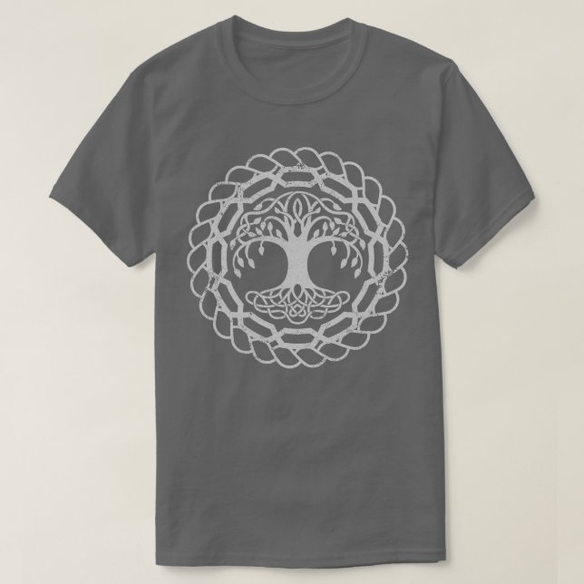 Yggdrasil Tree of Life Norse Runes Viking Northmen T-Shirt (Design Front)