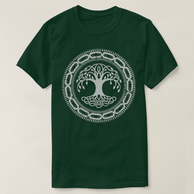 Yggdrasil Tree of Life Norse Runes Viking Northmen T-Shirt (Design Front)