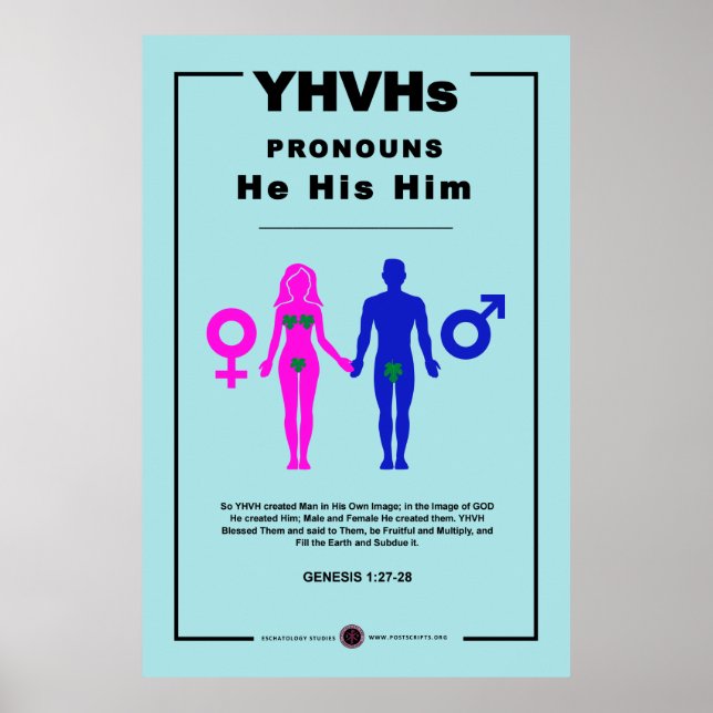YHVH's Pronouns Poster (Front)