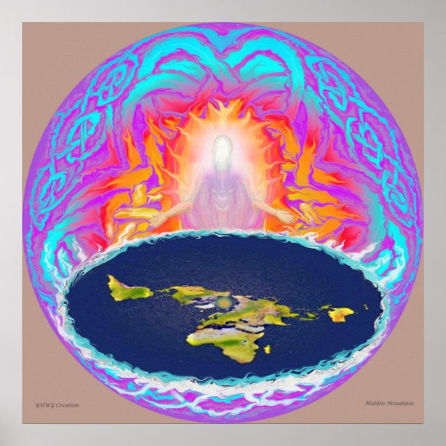 YHWH Creation original painting ~ Hidden Mountain Poster (Front)