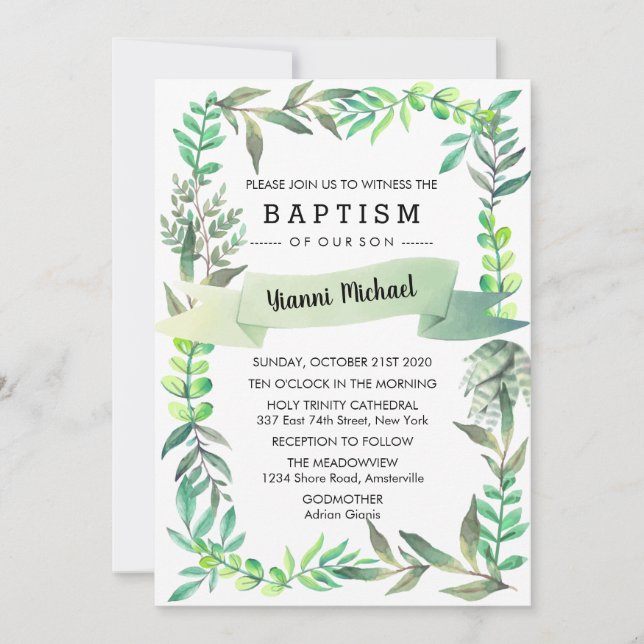 Yianni Baptism Invitation (Front)
