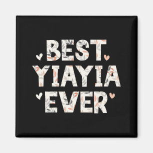 Yiayia Ever Floral Family Love Hearts Yia-yia Magnet