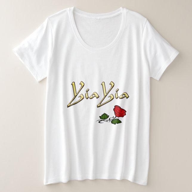 YiaYia Rose   Plus Size T-Shirt (Design Front)