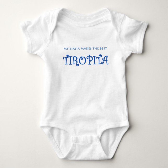 YIAYIA/TIROPITA BABY BODYSUIT (Front)