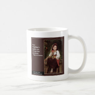 Yiddish Saying Regarding Apples & Graphic Coffee Mug