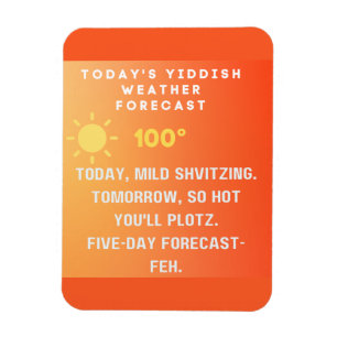 Yiddish Weather Forecast Magnet