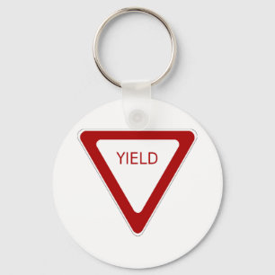 Yield Sign Key Ring