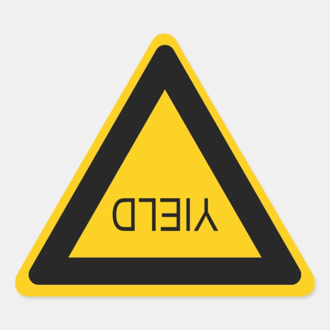 YIELD SIGN TRIANGLE STICKER (Front)