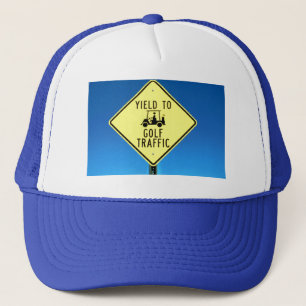 Yield to Golf Traffic Trucker Hat