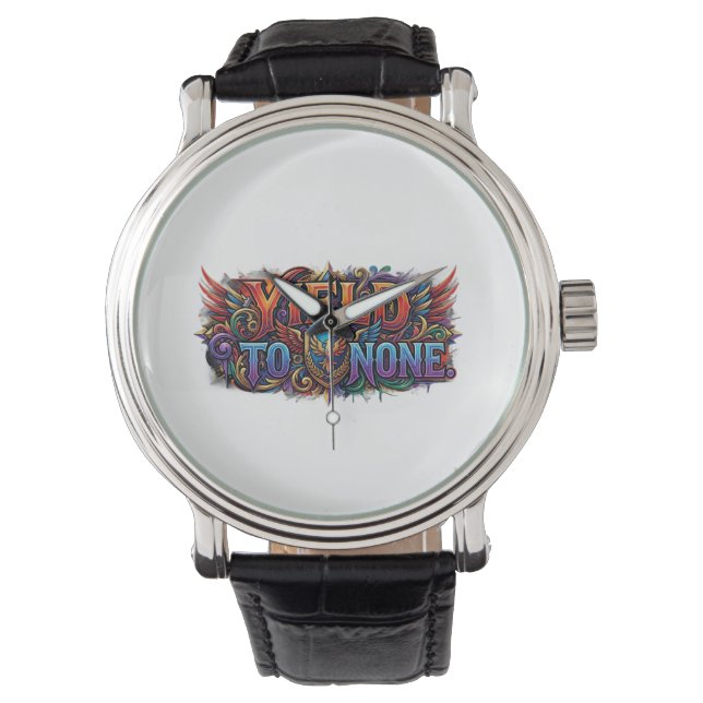 Yield to None – Fearless Determination T-Shirt Watch (Front)