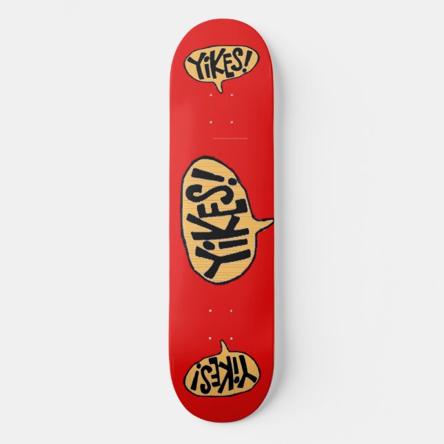 Yikes Cartoon Bubble Skateboard (Front)