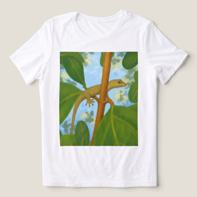 Yikes! Gecko painting Tri-Blend Shirt (Design Front)