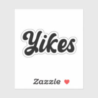Yikes Sticker, Funny Reaction Vinyl Sticker