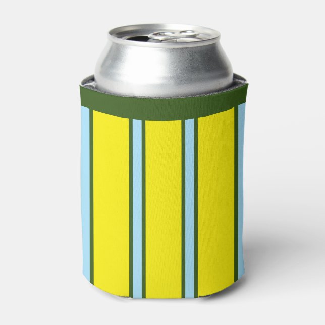 Yikes Stripes, Lemon Yellow Can Cooler (Can Front)