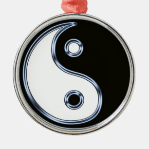 Yin and Yang 2 Metal Tree Decoration