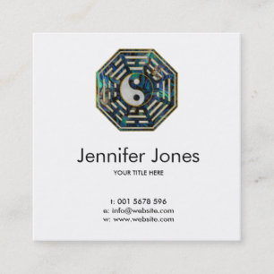 Yin and Yang Bagua Feng shui Square Business Card