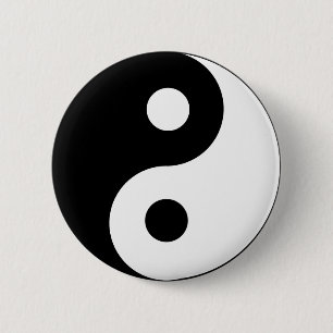 Yin and Yang Balance 6 Cm Round Badge