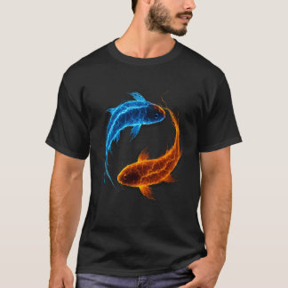 Yin and Yang - Balance - Spiritual - Japanese Koi  T-Shirt