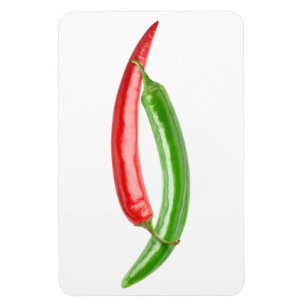 Yin and Yang chilli peppers Magnet