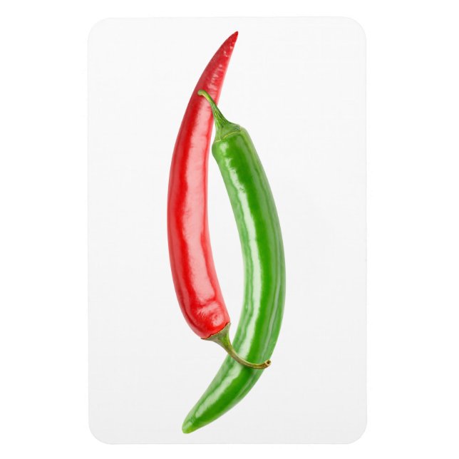 Yin and Yang chilli peppers Magnet (Vertical)