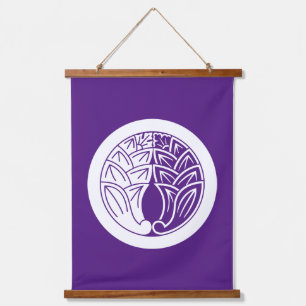 Yin and yang Embracing japanese gingers in circle Hanging Tapestry