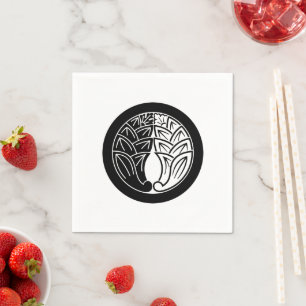 Yin and yang Embracing japanese gingers in circle Napkin